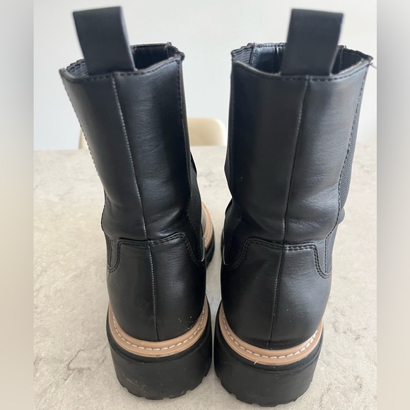 Open Edit Black Lug Boots - Picture 2 of 5